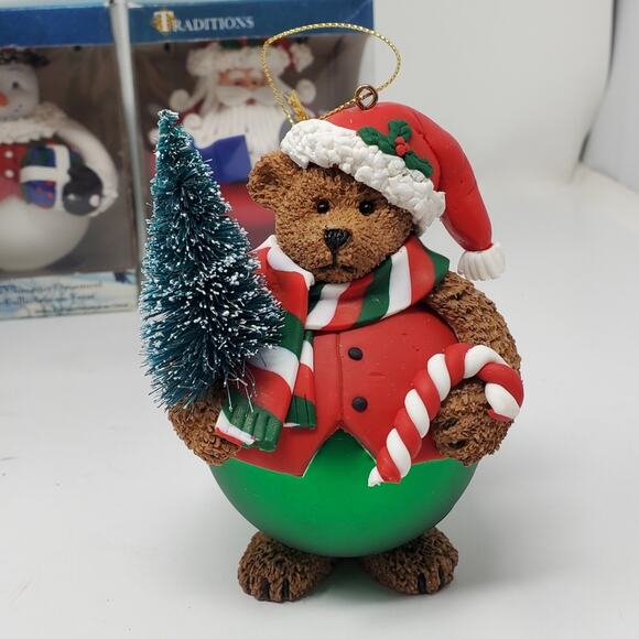 Vintage Traditions Set of 3 Glass Decoration Ornaments New in Box - Picture 9 of 9